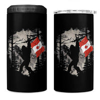 Bigfoot Canada Flag 4 in 1 Can Cooler Tumbler Retro Sasquatch Forest Rock On