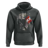 Bigfoot Canada Flag Hoodie Retro Sasquatch Forest Rock On