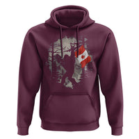 Bigfoot Canada Flag Hoodie Retro Sasquatch Forest Rock On