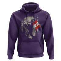 Bigfoot Canada Flag Hoodie Retro Sasquatch Forest Rock On