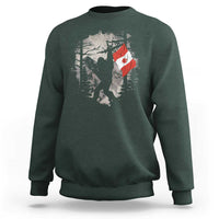 Bigfoot Canada Flag Sweatshirt Retro Sasquatch Forest Rock On