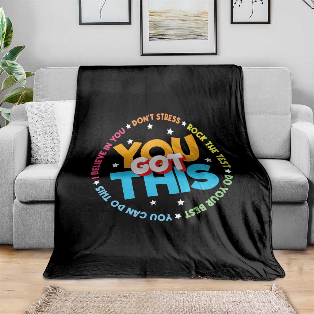 Test Day Teacher Throw Blanket Rock The Test Dont Stress Just Do Your Best
