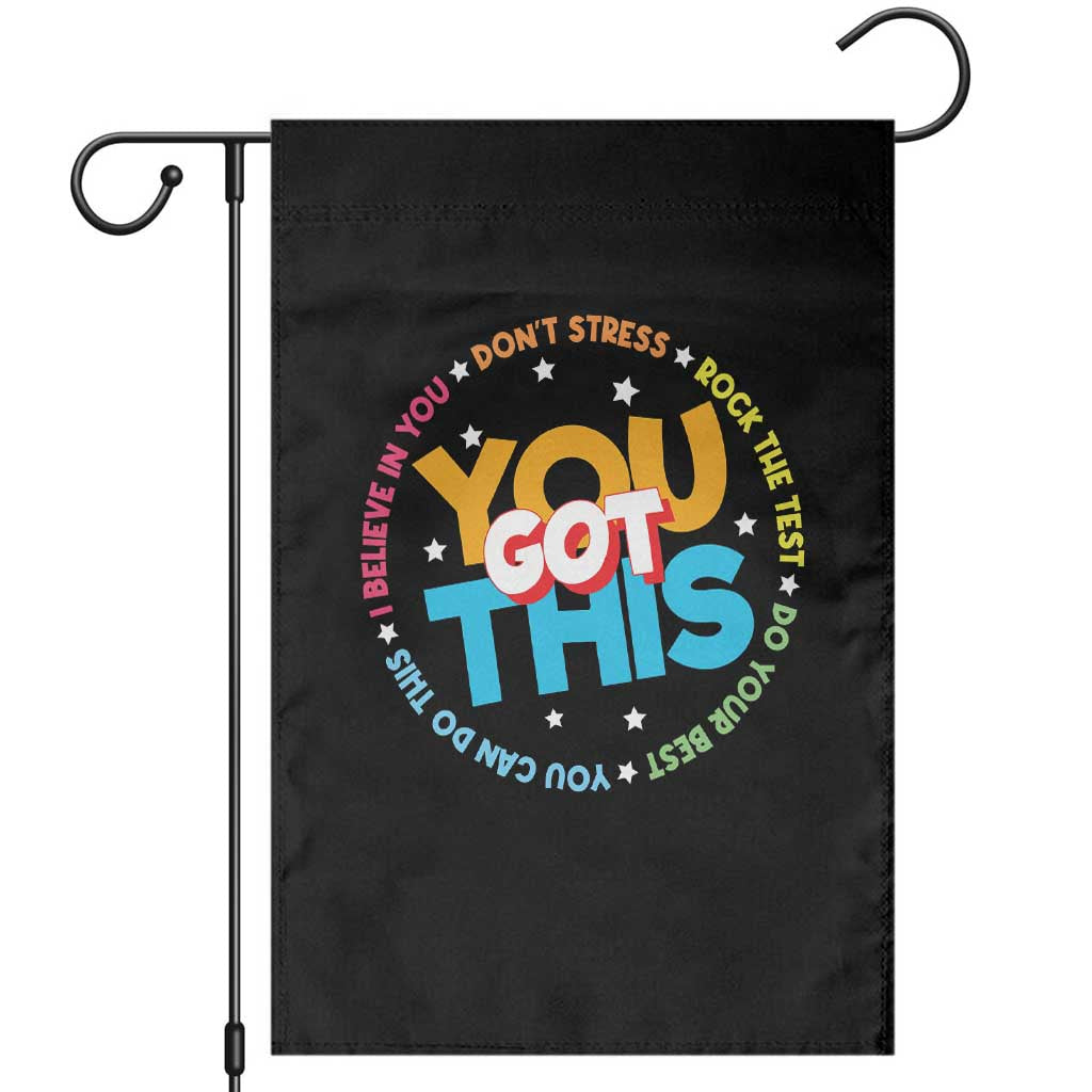 Test Day Teacher Garden Flag Rock The Test Dont Stress Just Do Your Best