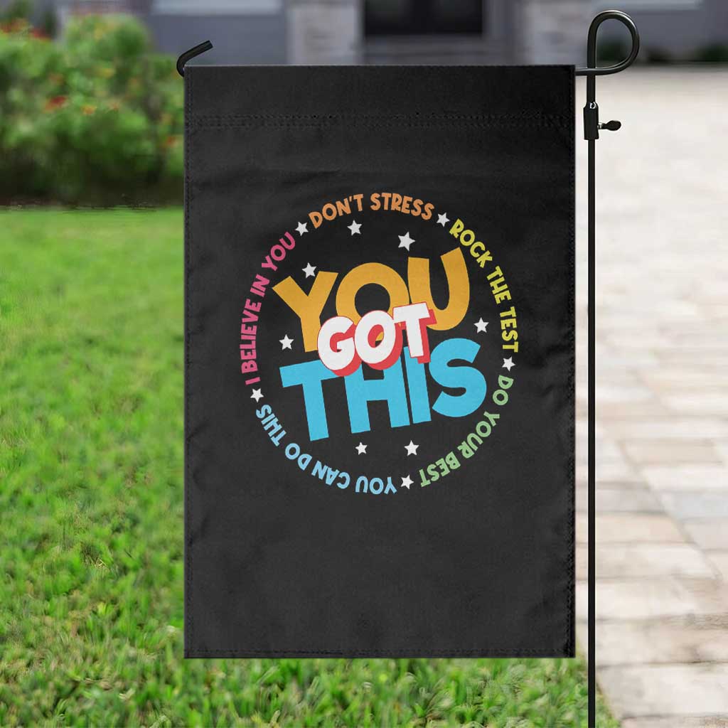 Test Day Teacher Garden Flag Rock The Test Dont Stress Just Do Your Best