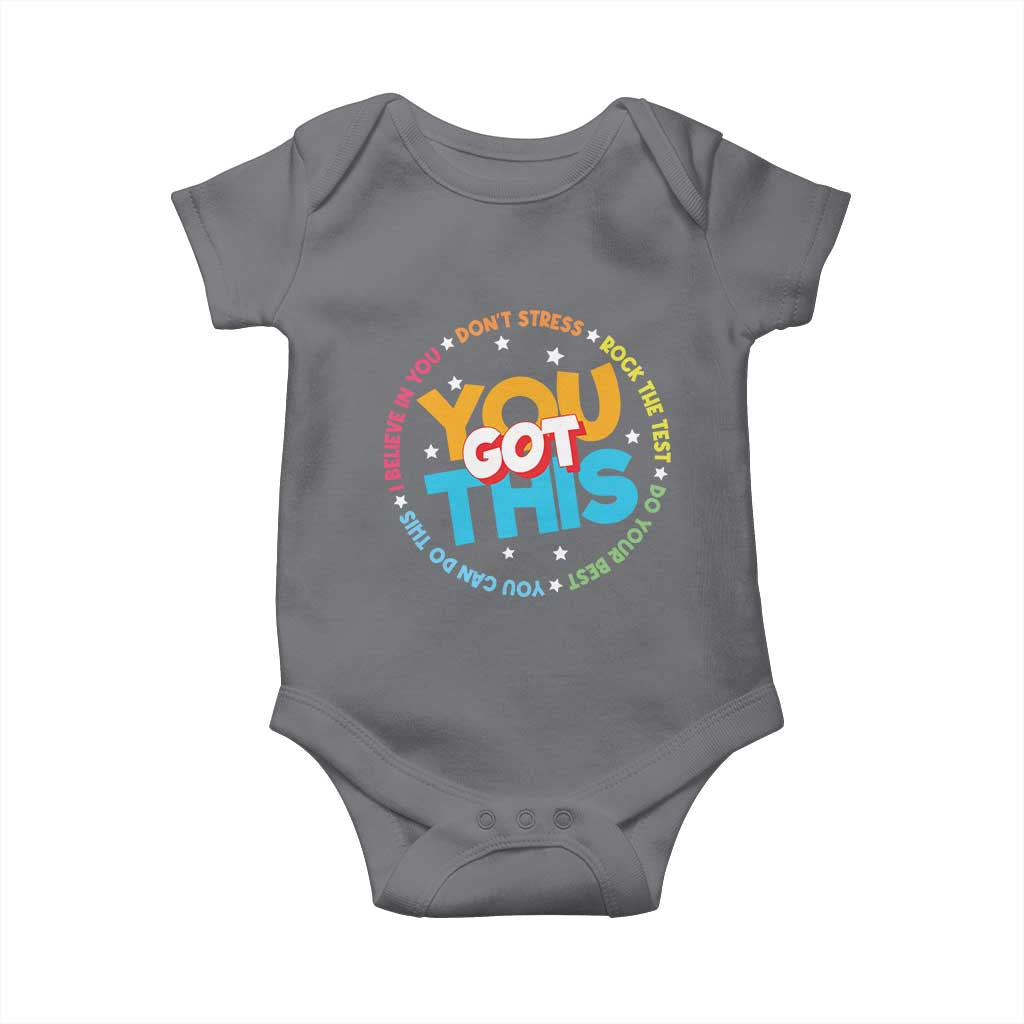 Test Day Teacher Baby Onesie Rock The Test Dont Stress Just Do Your Best