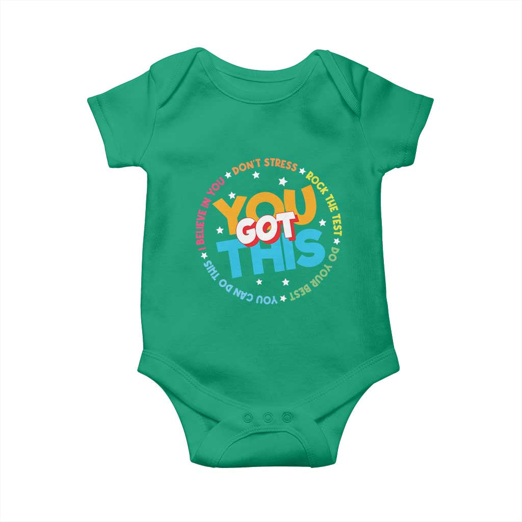 Test Day Teacher Baby Onesie Rock The Test Dont Stress Just Do Your Best