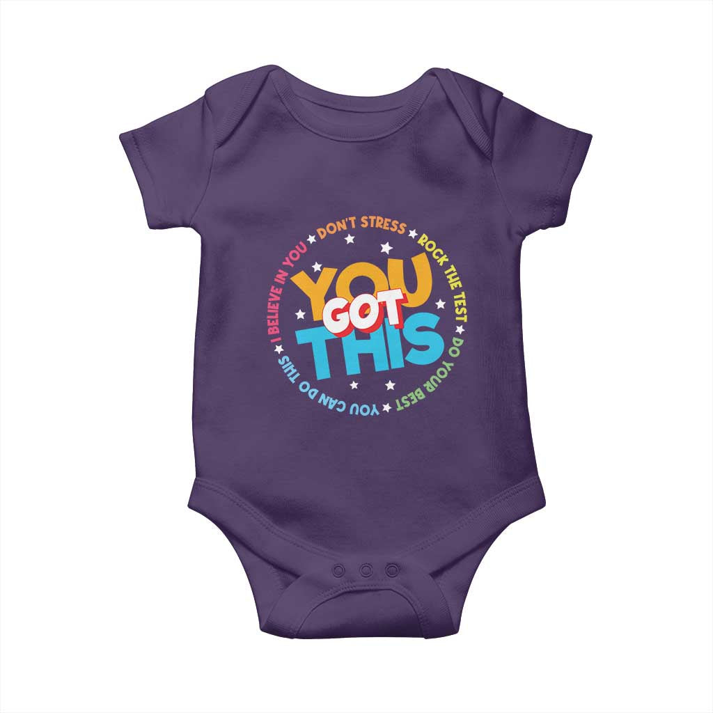 Test Day Teacher Baby Onesie Rock The Test Dont Stress Just Do Your Best