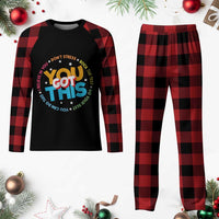 Test Day Teacher Plaid Pajama Set Rock The Test Dont Stress Just Do Your Best