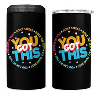 Test Day Teacher 4 in 1 Can Cooler Tumbler Rock The Test Dont Stress Just Do Your Best