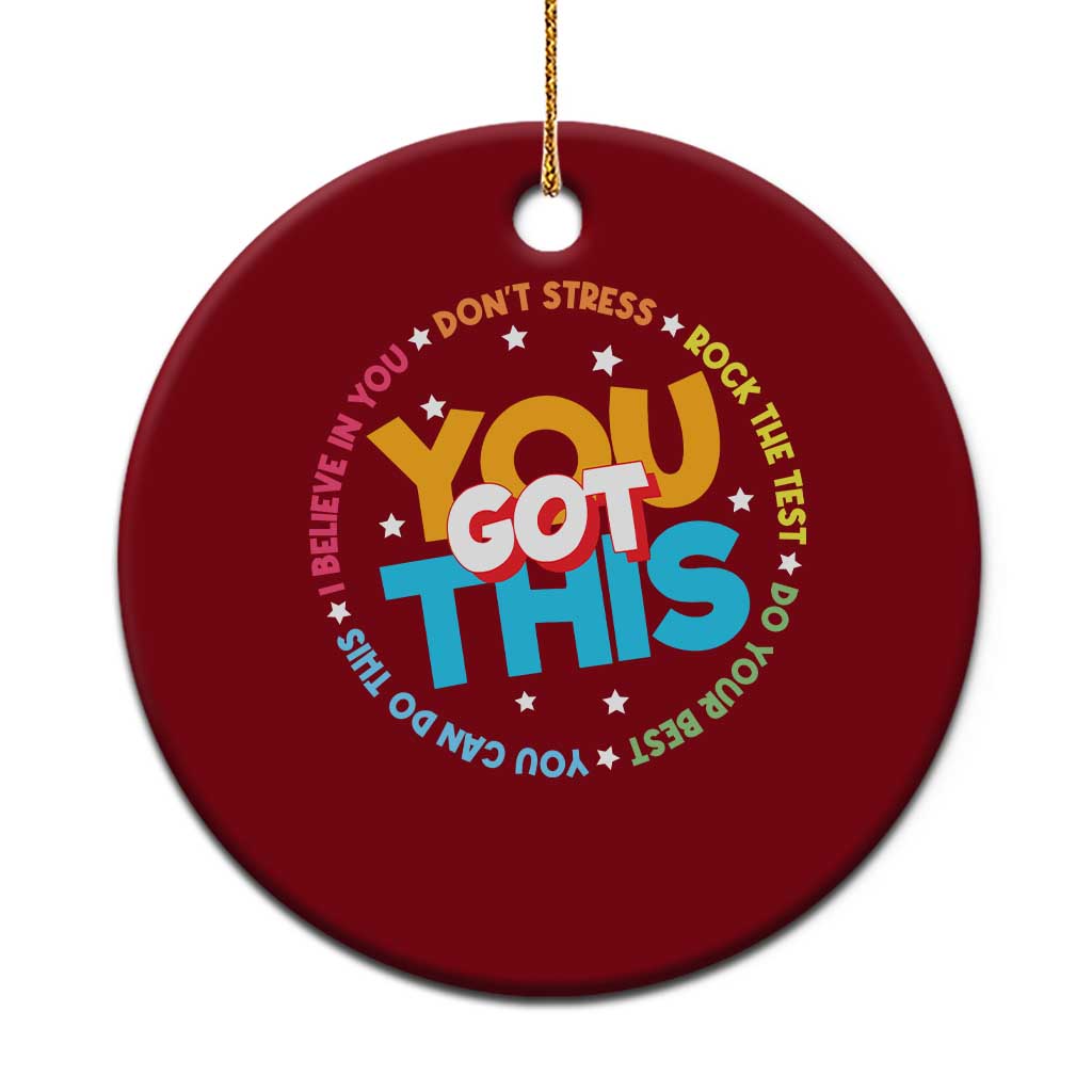 Test Day Teacher Ceramic Ornament Rock The Test Dont Stress Just Do Your Best