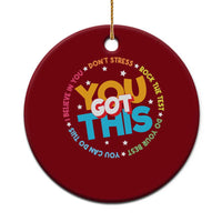 Test Day Teacher Ceramic Ornament Rock The Test Dont Stress Just Do Your Best