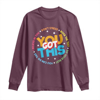 Test Day Teacher Long Sleeve Shirt Rock The Test Dont Stress Just Do Your Best