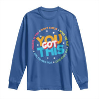 Test Day Teacher Long Sleeve Shirt Rock The Test Dont Stress Just Do Your Best