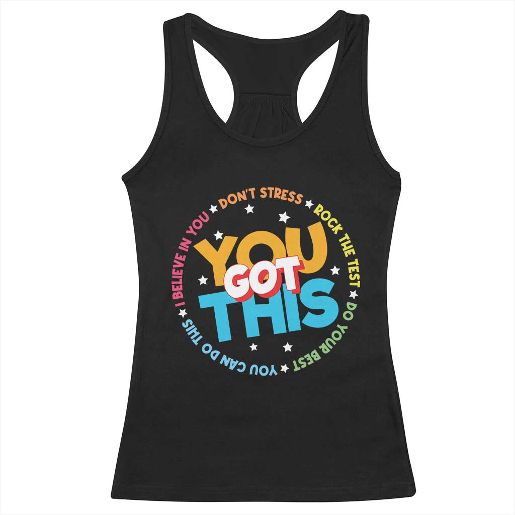 Test Day Teacher Racerback Tank Top Rock The Test Dont Stress Just Do Your Best