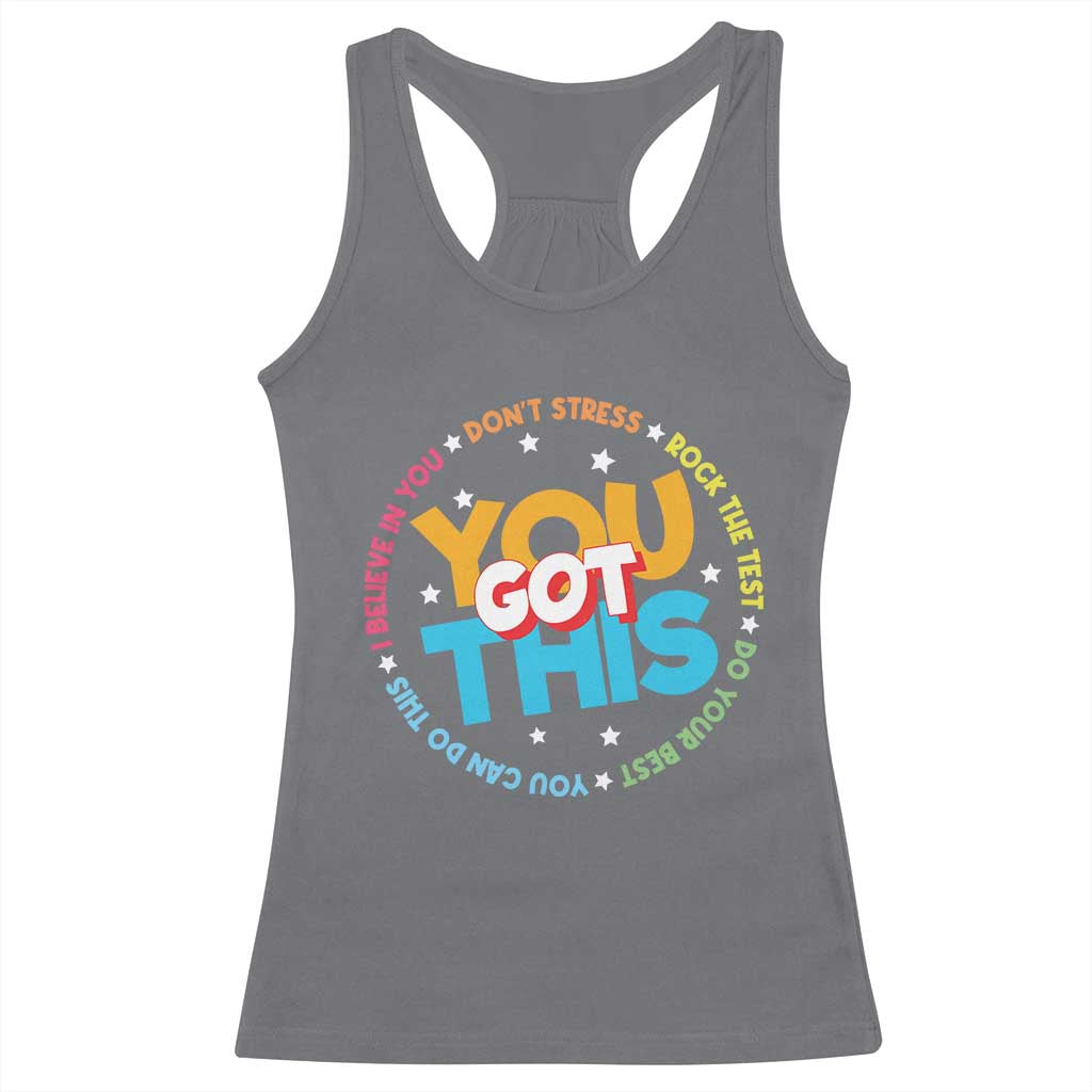 Test Day Teacher Racerback Tank Top Rock The Test Dont Stress Just Do Your Best