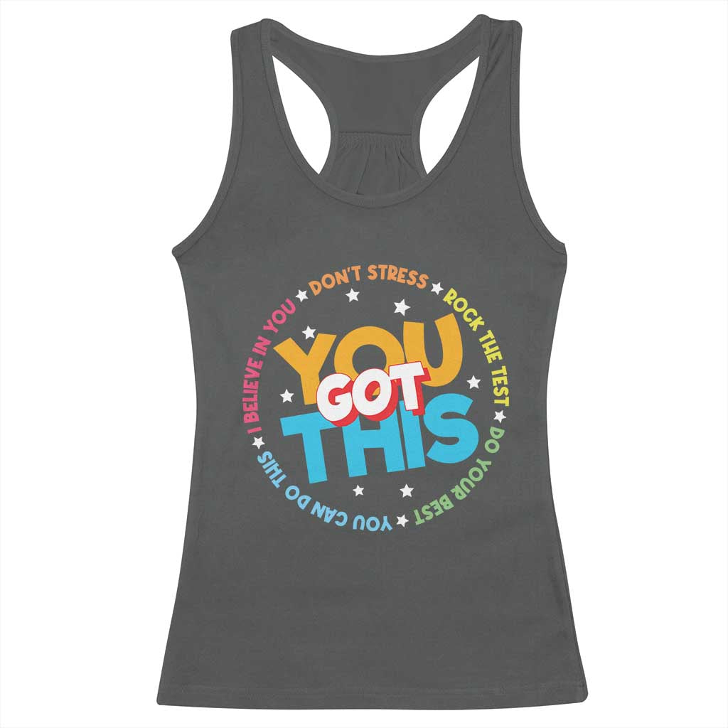 Test Day Teacher Racerback Tank Top Rock The Test Dont Stress Just Do Your Best