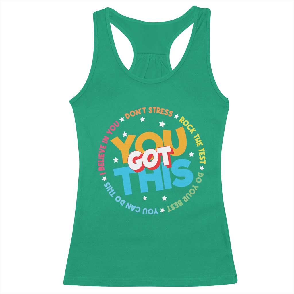 Test Day Teacher Racerback Tank Top Rock The Test Dont Stress Just Do Your Best