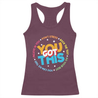 Test Day Teacher Racerback Tank Top Rock The Test Dont Stress Just Do Your Best