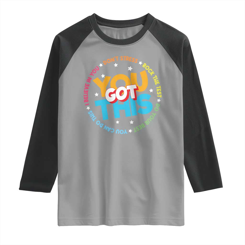 Test Day Teacher Raglan Shirt Rock The Test Dont Stress Just Do Your Best