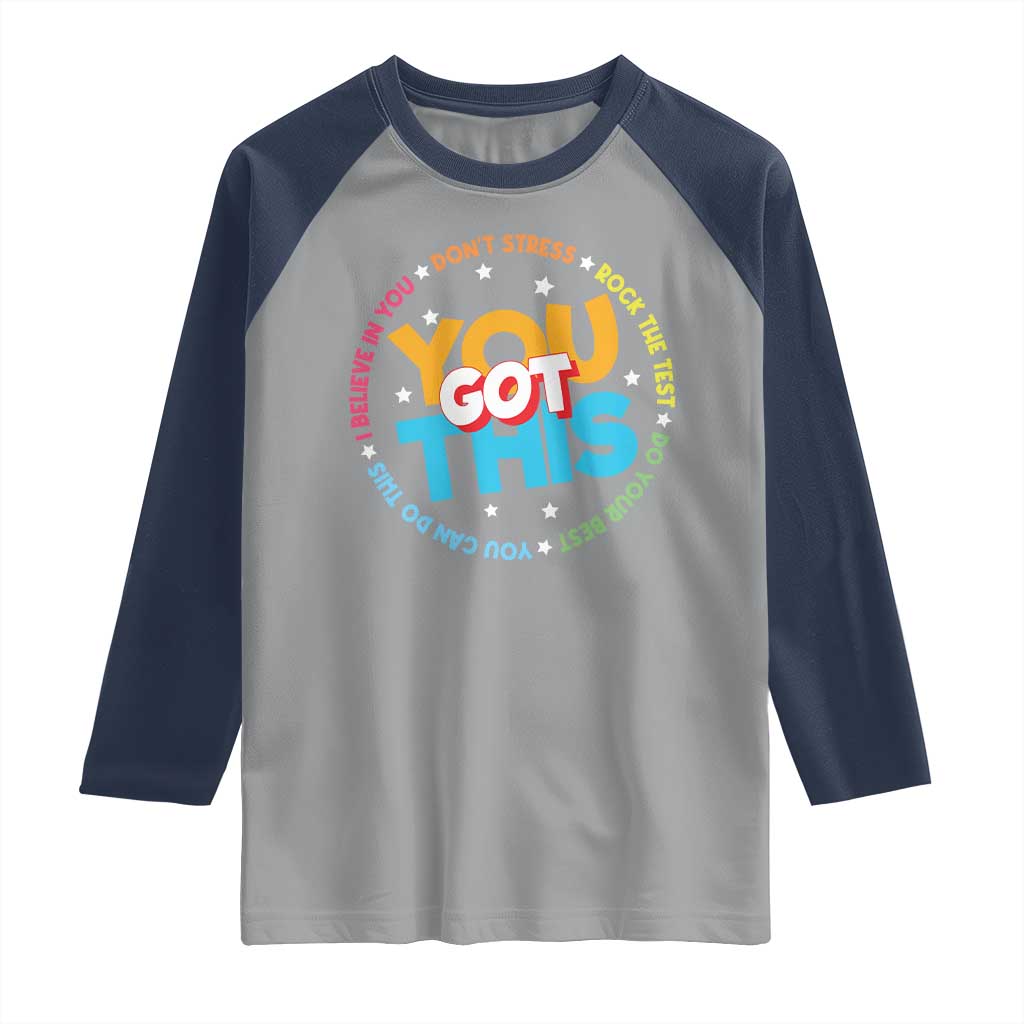 Test Day Teacher Raglan Shirt Rock The Test Dont Stress Just Do Your Best