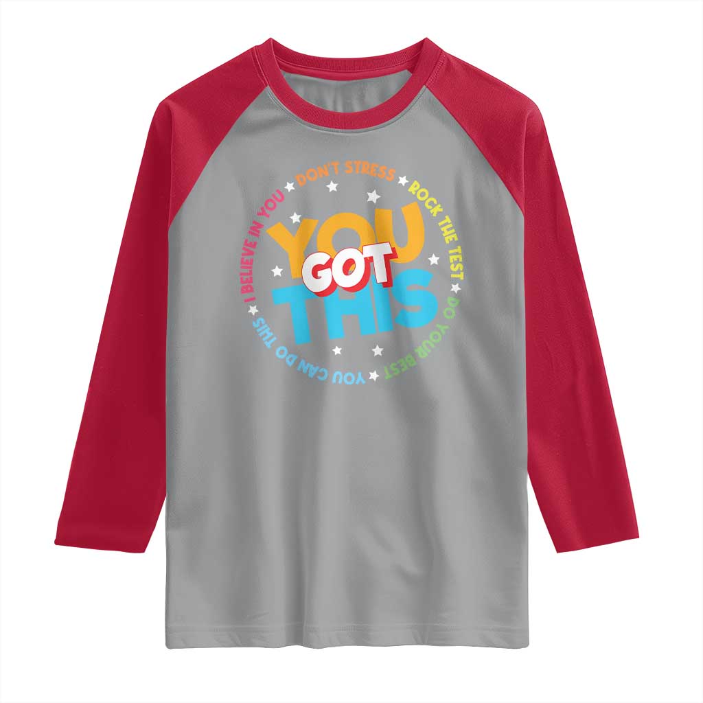 Test Day Teacher Raglan Shirt Rock The Test Dont Stress Just Do Your Best