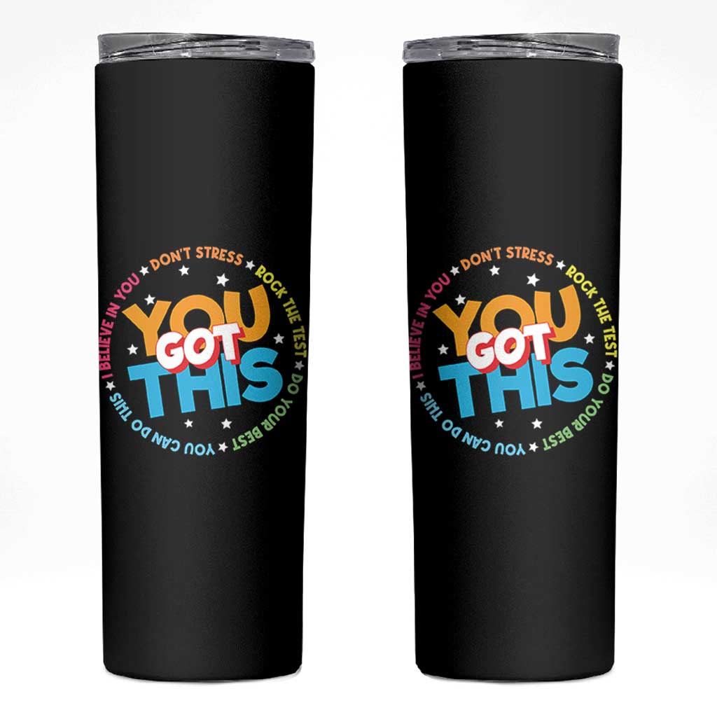 Test Day Teacher Skinny Tumbler Rock The Test Dont Stress Just Do Your Best