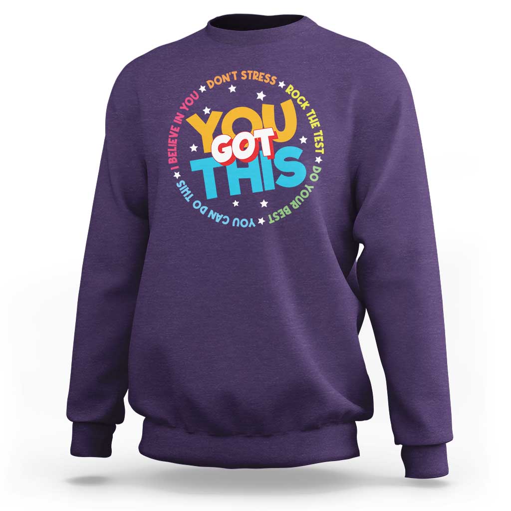 Test Day Teacher Sweatshirt Rock The Test Dont Stress Just Do Your Best