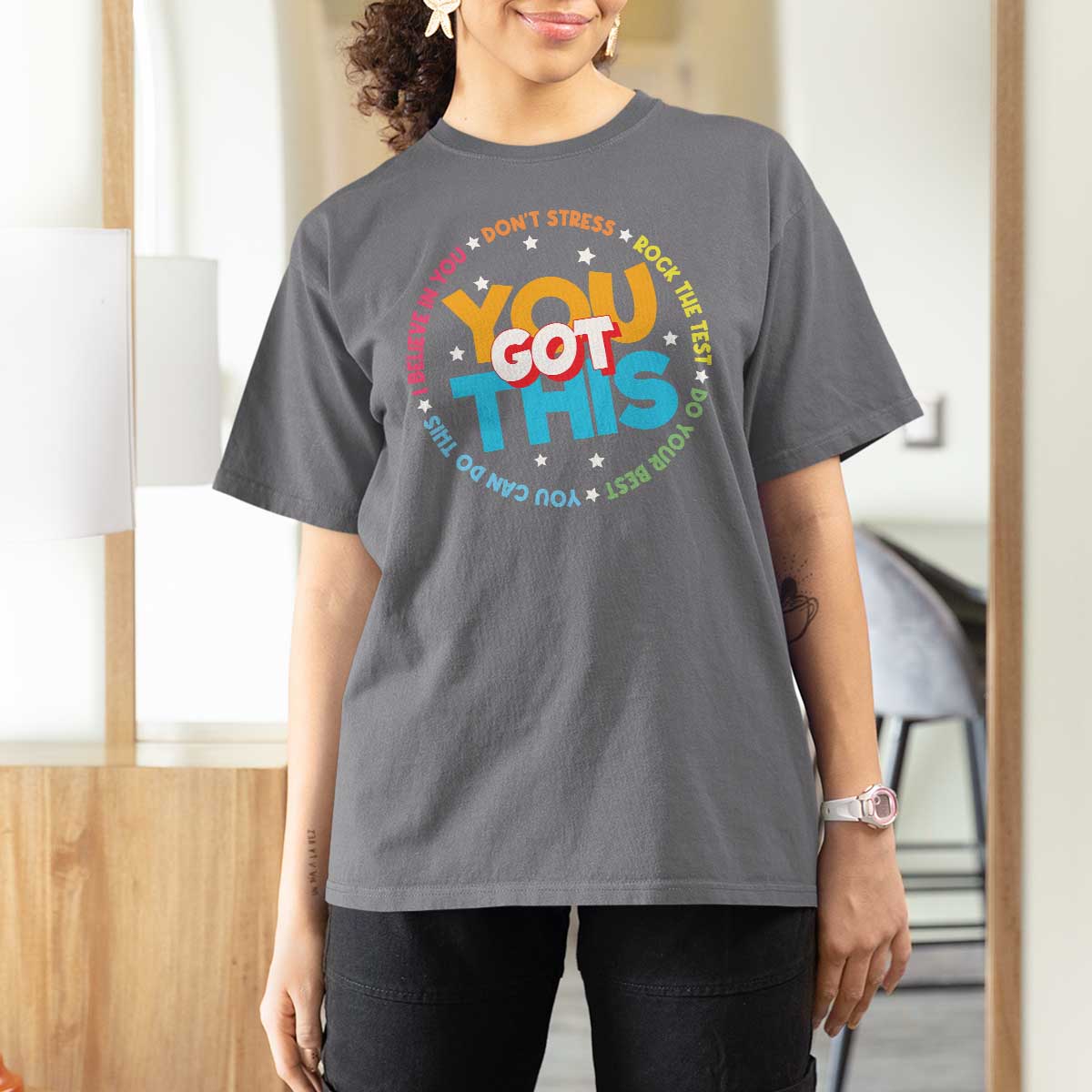 Test Day Teacher T Shirt For Women Rock The Test Dont Stress Just Do Your Best