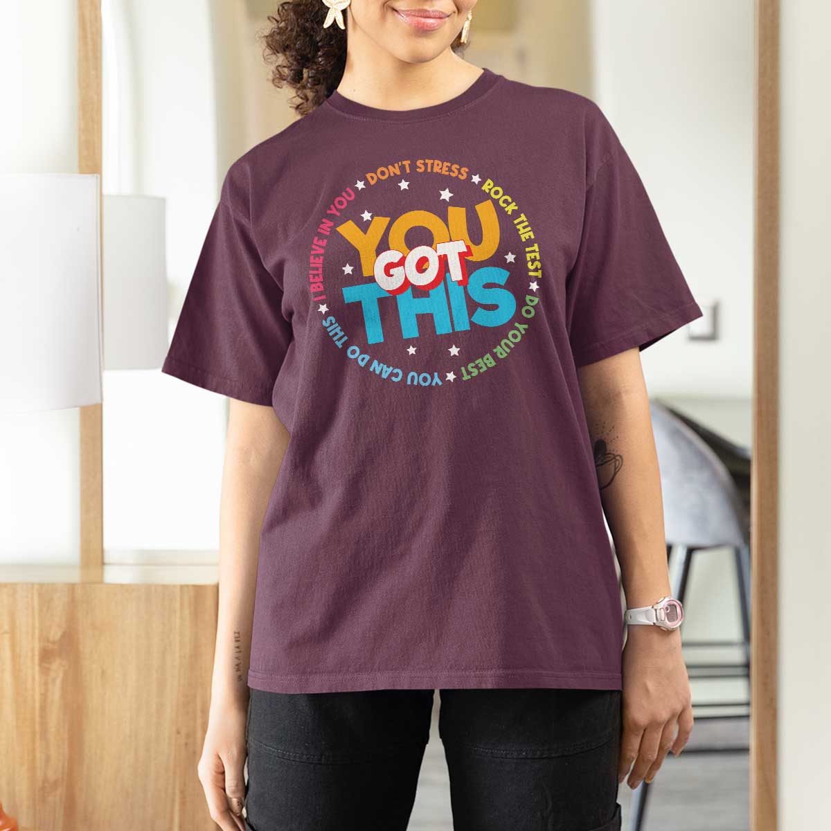 Test Day Teacher T Shirt For Women Rock The Test Dont Stress Just Do Your Best