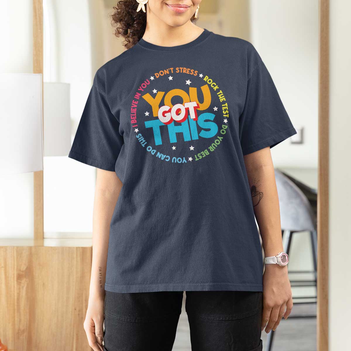 Test Day Teacher T Shirt For Women Rock The Test Dont Stress Just Do Your Best