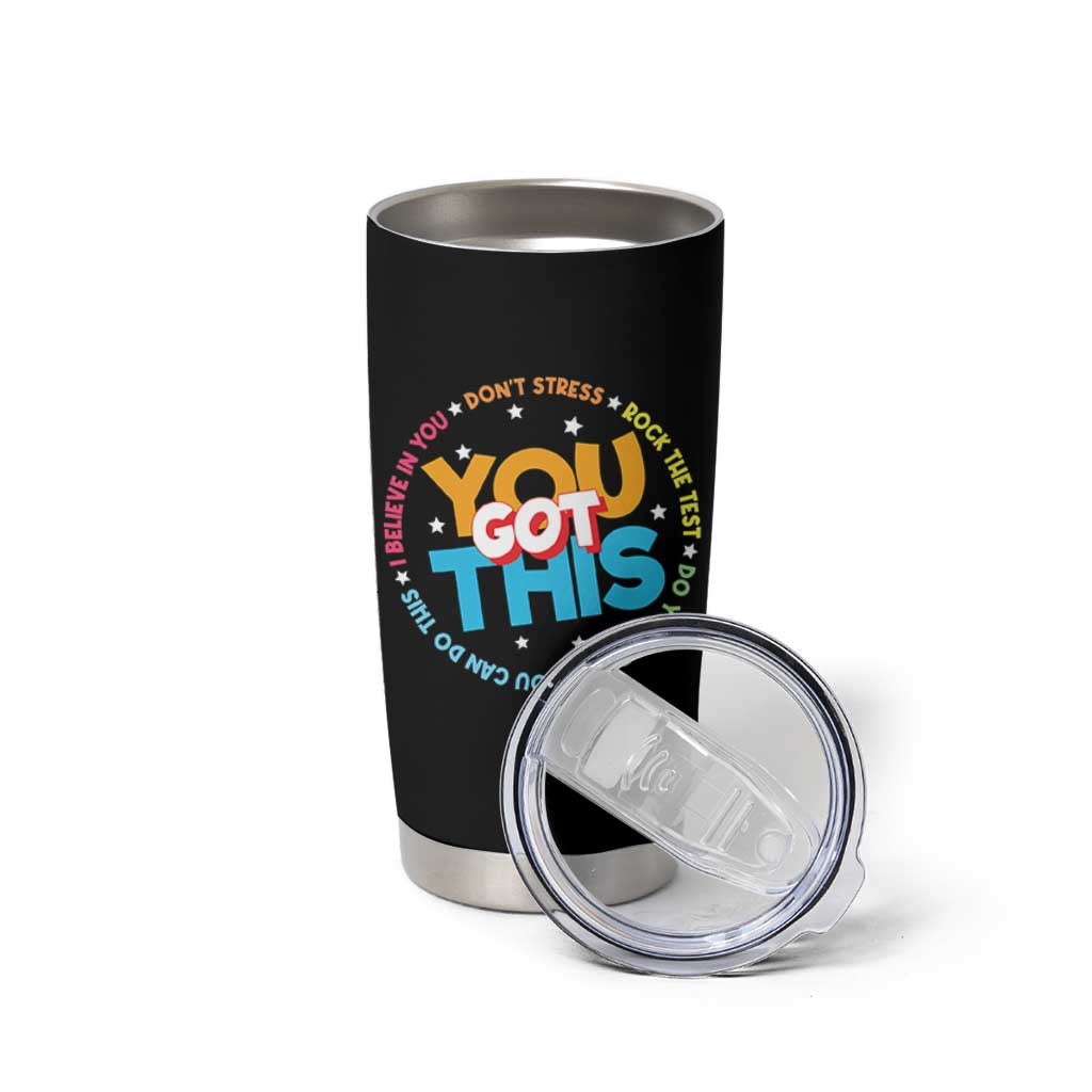 Test Day Teacher Tumbler Cup Rock The Test Dont Stress Just Do Your Best