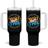 Test Day Teacher Tumbler With Handle Rock The Test Dont Stress Just Do Your Best