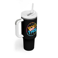 Test Day Teacher Tumbler With Handle Rock The Test Dont Stress Just Do Your Best