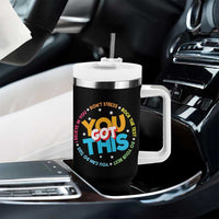Test Day Teacher Tumbler With Handle Rock The Test Dont Stress Just Do Your Best