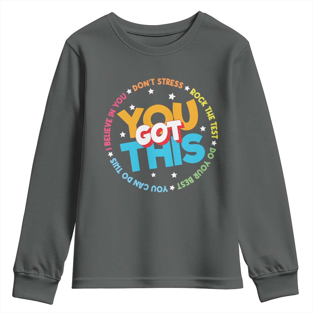 Test Day Teacher Youth Sweatshirt Rock The Test Dont Stress Just Do Your Best