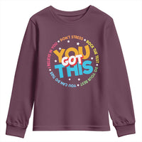 Test Day Teacher Youth Sweatshirt Rock The Test Dont Stress Just Do Your Best