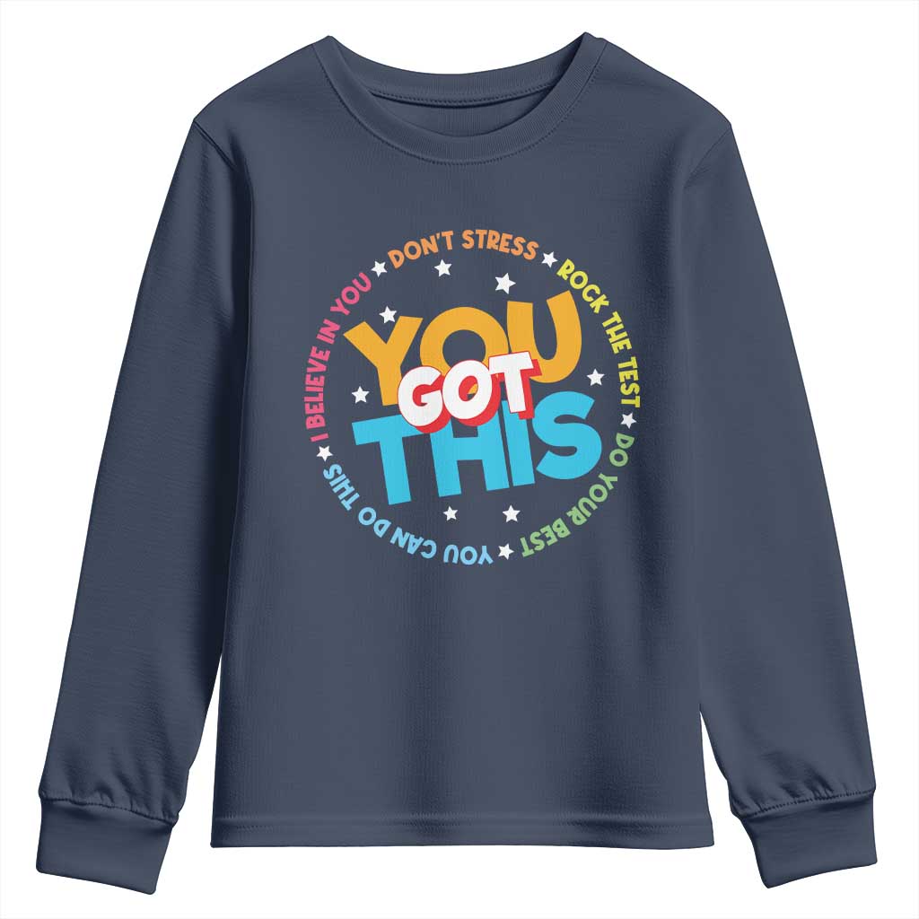Test Day Teacher Youth Sweatshirt Rock The Test Dont Stress Just Do Your Best