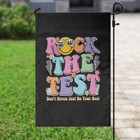 Teacher Test Day Garden Flag Rock The Test Dont Stress Just Do Your Best Cute Groovy