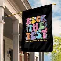 Teacher Test Day Garden Flag Rock The Test Dont Stress Just Do Your Best Cute Groovy