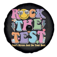 Teacher Test Day Spare Tire Cover Rock The Test Dont Stress Just Do Your Best Cute Groovy