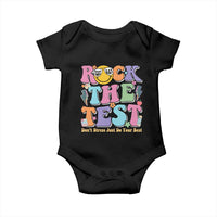 Teacher Test Day Baby Onesie Rock The Test Dont Stress Just Do Your Best Cute Groovy