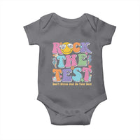 Teacher Test Day Baby Onesie Rock The Test Dont Stress Just Do Your Best Cute Groovy