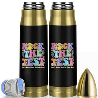 Teacher Test Day Bullet Tumbler Rock The Test Dont Stress Just Do Your Best Cute Groovy