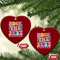 Teacher Test Day Ceramic Ornament Rock The Test Dont Stress Just Do Your Best Cute Groovy