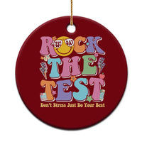 Teacher Test Day Ceramic Ornament Rock The Test Dont Stress Just Do Your Best Cute Groovy
