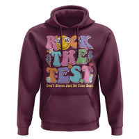 Teacher Test Day Hoodie Rock The Test Dont Stress Just Do Your Best Cute Groovy