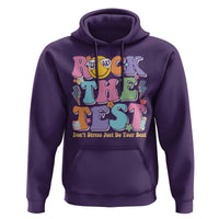 Teacher Test Day Hoodie Rock The Test Dont Stress Just Do Your Best Cute Groovy
