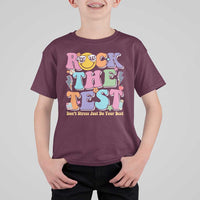 Teacher Test Day T Shirt For Kid Rock The Test Dont Stress Just Do Your Best Cute Groovy