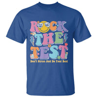 Teacher Test Day T Shirt Rock The Test Dont Stress Just Do Your Best Cute Groovy