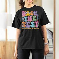 Teacher Test Day T Shirt For Women Rock The Test Dont Stress Just Do Your Best Cute Groovy